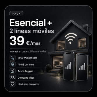 Esencial + 2 lineas móviles